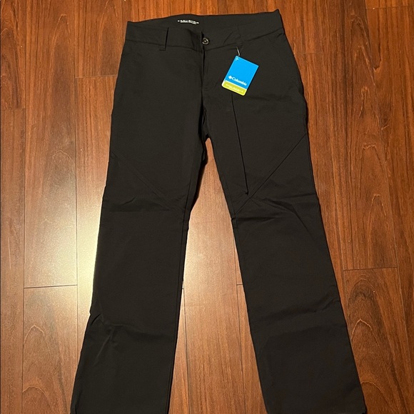 NWT- Columbia Omni-Shield Black Hiking/Fishing Pants-size 8 Regular (length-30”) - Picture 1 of 9